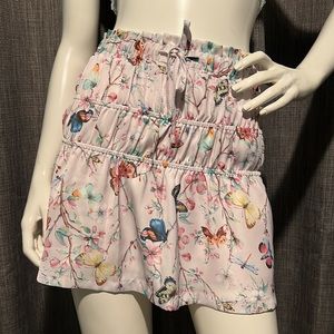 NWT Steve Madden Coco Butterfly Print Mini Skirt, XS